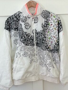 VTG 90s FILA Made in Italy Abstract Graphic Track Jacket/windbreaker